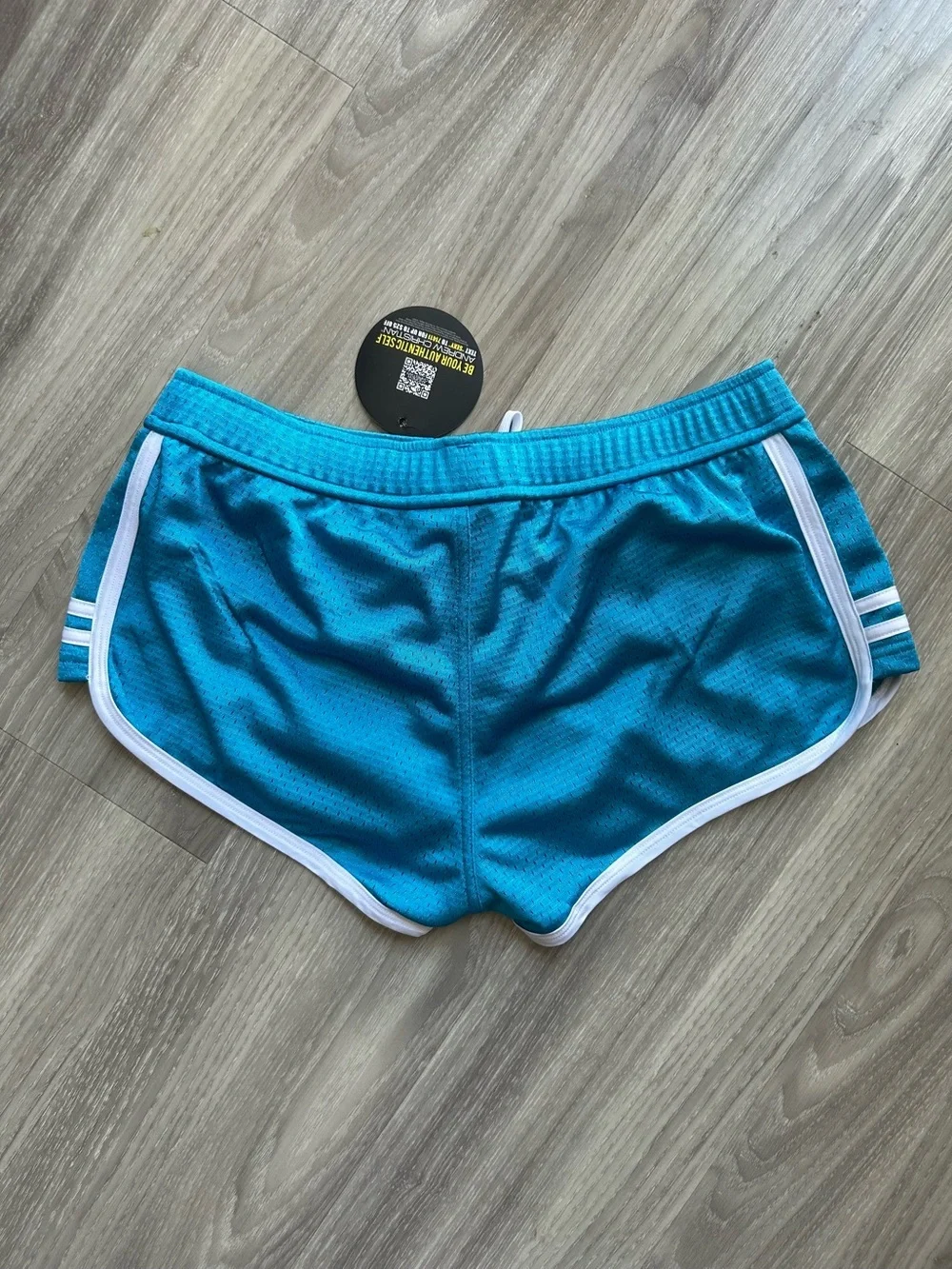 Andrew Christian | Fit Mesh Lined Trunks in Teal Blue (Small)